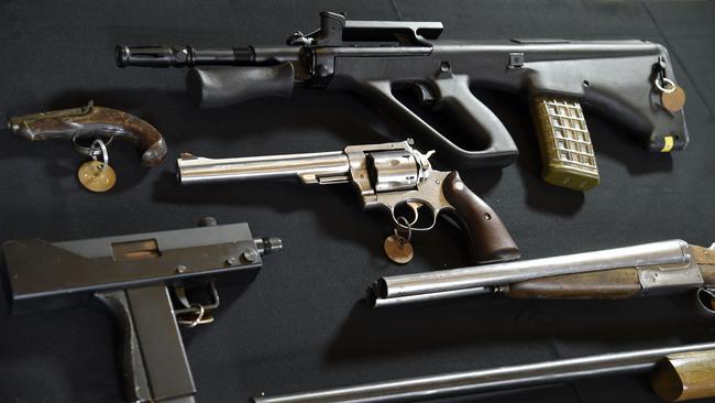 It’s estimated there are about 200,000 illicit firearms in Australia. Picture: Andrew Henshaw