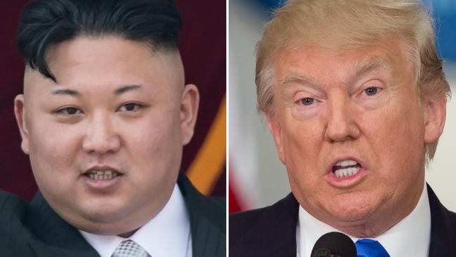 Rising tension between Kim Jong Un and US leader Donald Trump has seen nuclear brinkmanship reach the highest level in decades. Picture: AFP PHOTO / SAUL LOEB AND Ed JONES