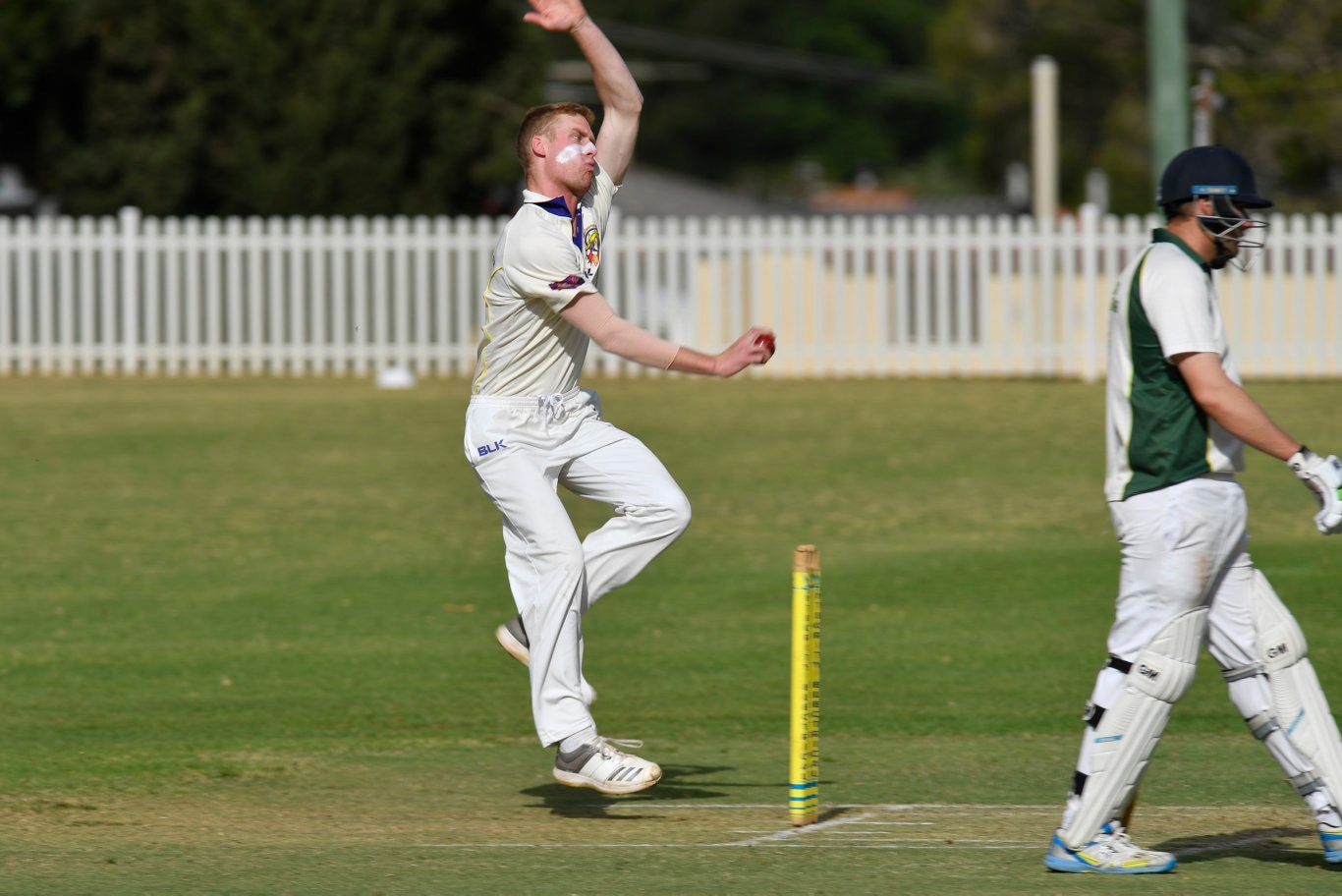 Kane Bradford of Northern Brothers Diggers traps Levi Kugel of Lockyer Lightning lbw off this ball in round five Harding-Madsen Shield cricket at Rockville Oval, Saturday, October 19, 2019. Picture: Kevin Farmer