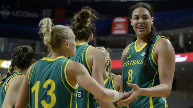 Elizabeth Cambage and the opals took it up the Team USA. File photo