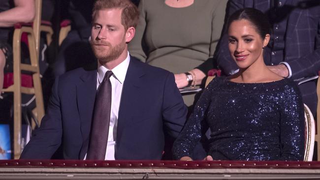 Meghan claims that at this official engagement at the Royal Albert Hall she burst into tears as soon as the lights went down. Picture: Getty Images.