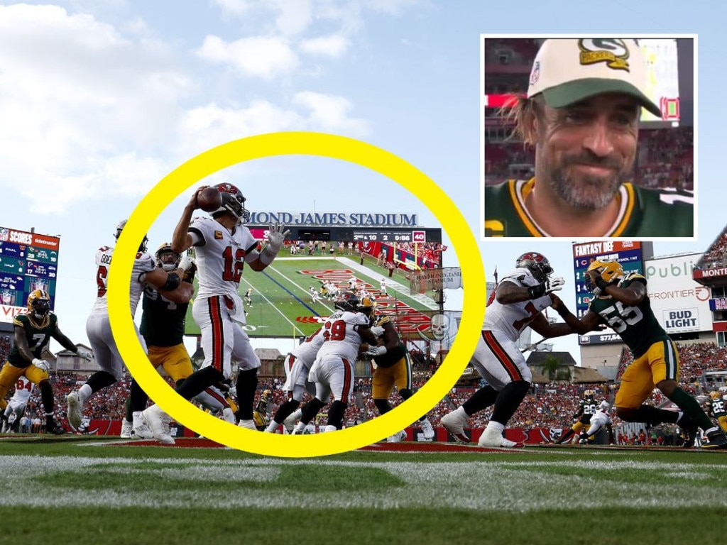 Buccaneers investigating after Aaron Rodgers' cryptic Jumbotron comments