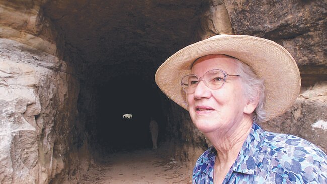 Shirley Lahey at the opening of the Lahey’s Canungra Tramway Tunnel. Pic: Geoff McLachlan