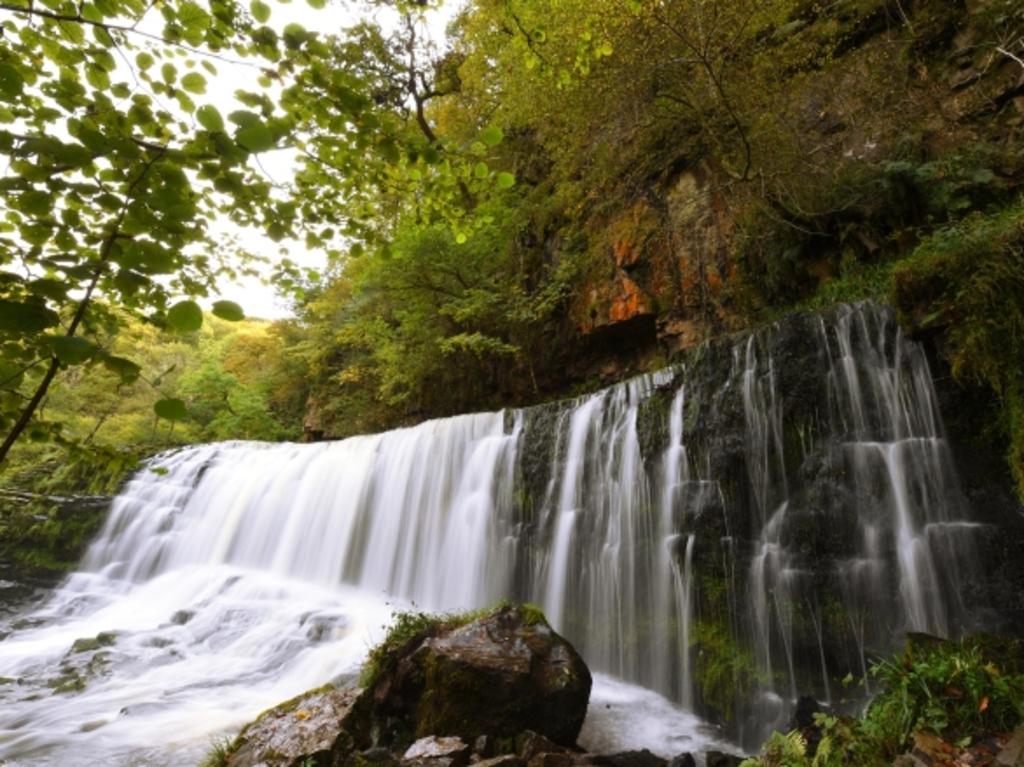 The family were completing the Four Waterfalls Walk in the Brecon Beacons, Wales. Picture: WNS/australscope