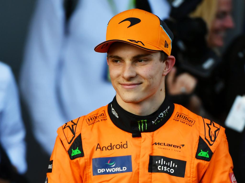 BAKU, AZERBAIJAN - SEPTEMBER 15: Race winner Oscar Piastri of Australia and McLaren looks on in parc ferme during the F1 Grand Prix of Azerbaijan at Baku City Circuit on September 15, 2024 in Baku, Azerbaijan. (Photo by James Sutton/Getty Images)