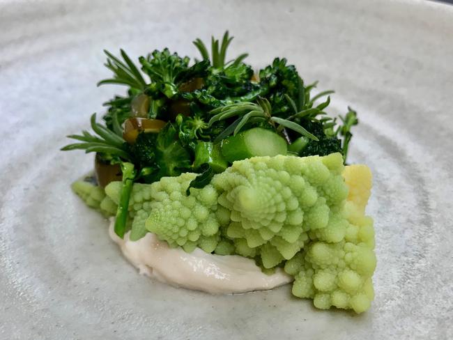 Automata’s Romanesco, broccolini and John Dory roe emulsion. Picture: Jenifer Jagielski