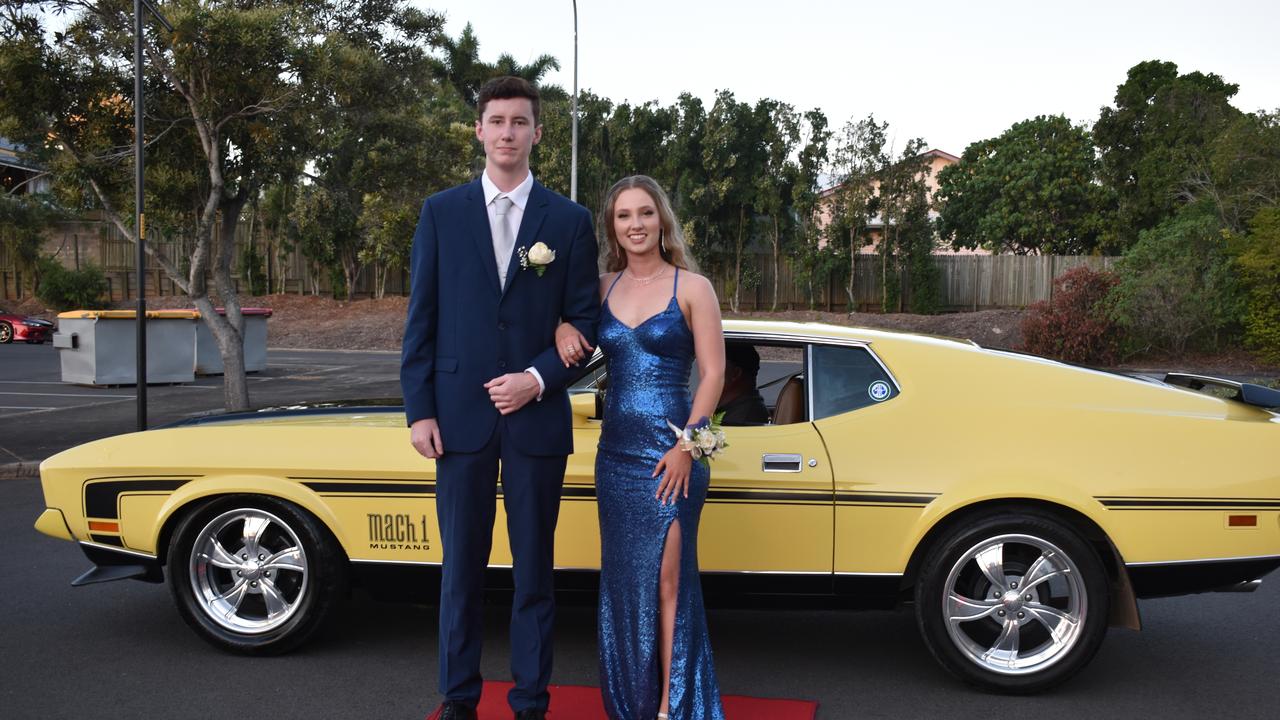 RIVERSIDE FORMAL: Hayden Parsons and Courtney Robinson arrive at the red carpet at the Riverside Christian College Formal. Photo: Stuart Fast