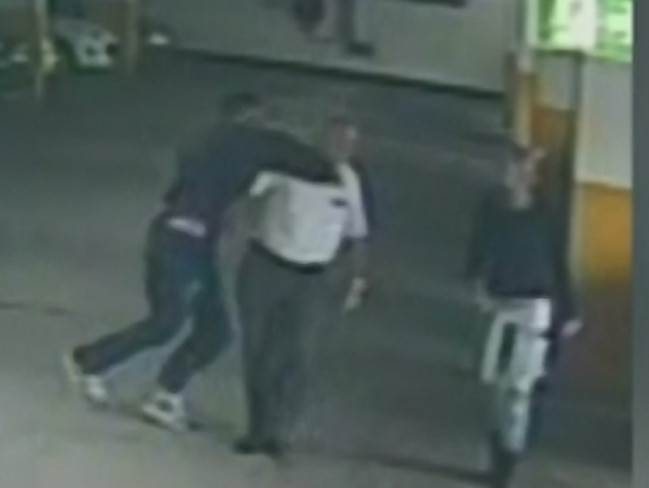 The 86-year-old is attacked in Chester Hill shopping centre car park today. Picture: Channel 9