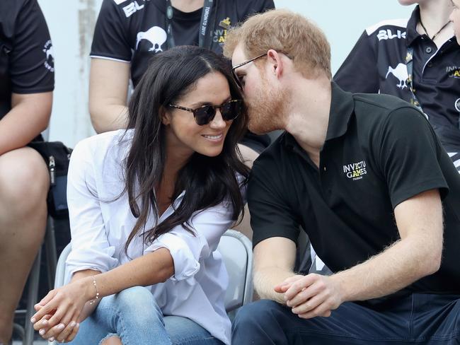 Meghan and Harry at the Invictus Games in 2017 in the early days of their relationship. Picture: Chris Jackson