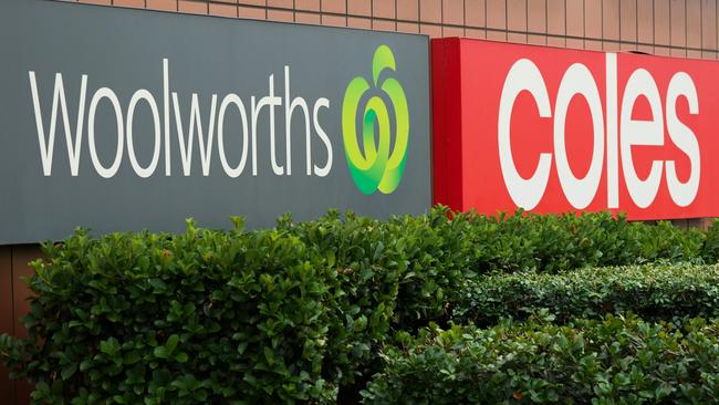 The two dominant supermarkets, Coles and Woolworths, have higher market shares than in comparable economies. Picture: Getty Images