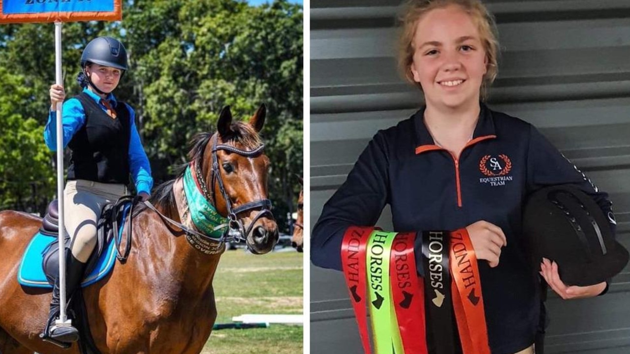 Hayley Schatkowski from Mackay and Charlotte Adams from the Whitsundays are part of the Australian horseball team hoping to go to France. Picture: Pink Lady Photography.