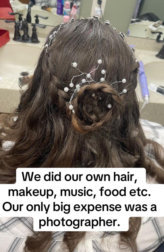 She did her own hair to save money. Picture: Kennedy News