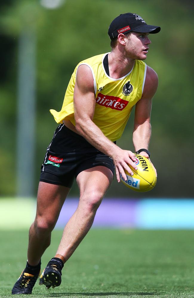 Taylor Adams of the Magpies. Picture: Michael Dodge/Getty Images