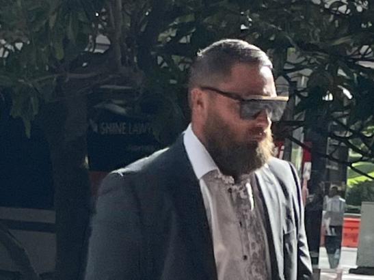 Morgan Haverfield-Price, left, arrives at Sydney District Court ahead of his conviction appeal.
