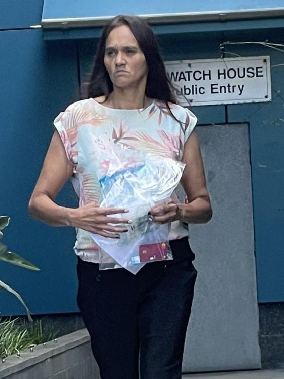 Sheree Fay Duncan leaves the watch house after being sentenced in Toowoomba Magistrates Court on February 1, 2023.