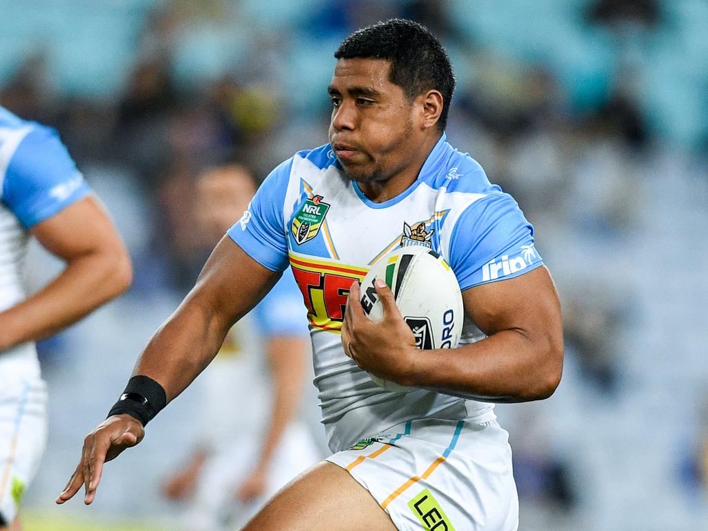 Youngster Moeaki Fotuaika should get more minutes at the Titans in 2019. Picture: AAP Image/Brendan Esposito