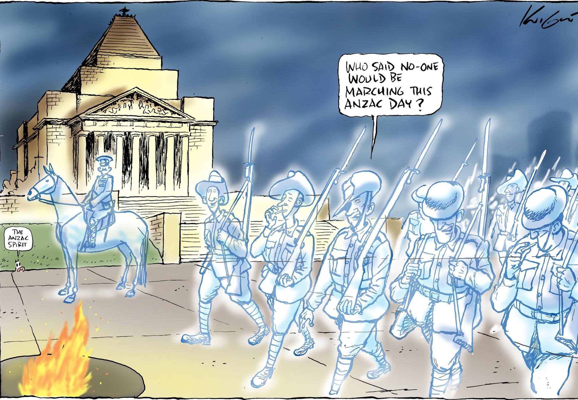 Mark Knight: Saluting the spirit of the Anzacs and ghosts of Diggers past |  KidsNews