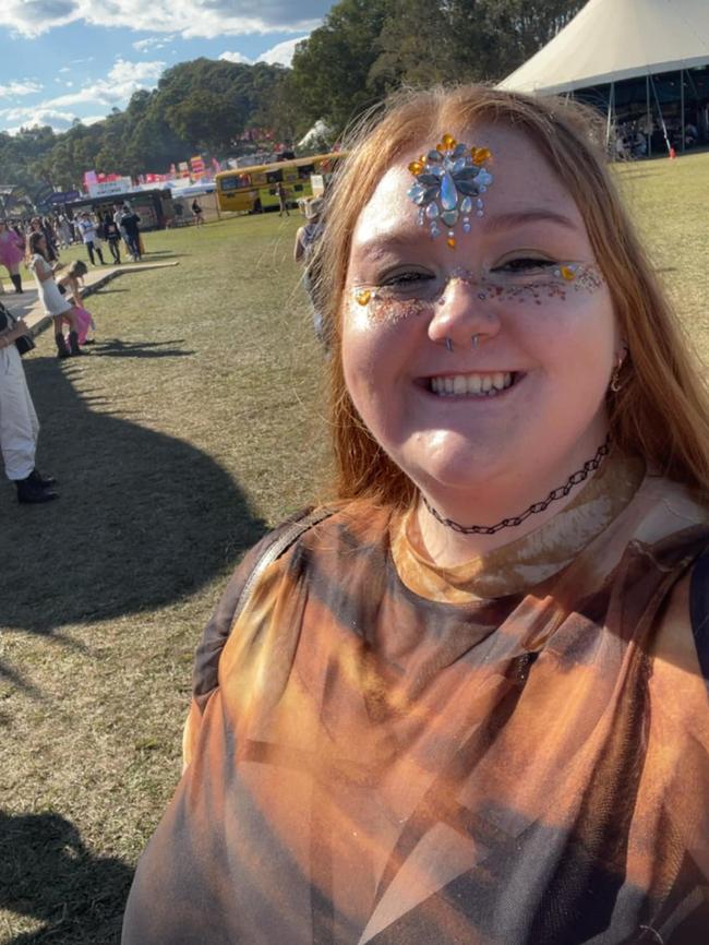 Shelbi Evans called out two “revolting men” at the Splendour in the Grass festival on Friday. Picture: Facebook.