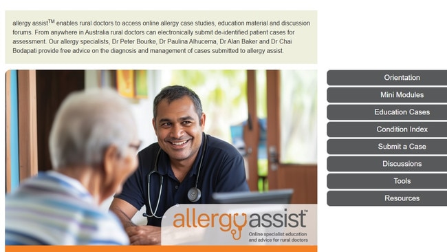 The new platform will provide rural GPs and generalists with allergy case advice within 48 hours.