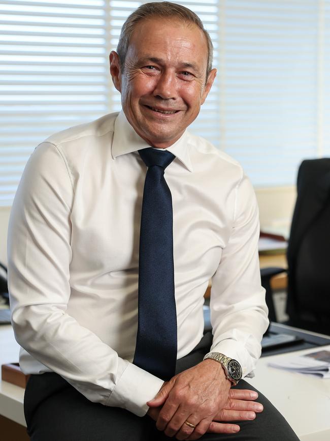 WA Premier Roger Cook was emphatic in his rejection of the NRL conditions for a Perth-based team. Picture: Colin Murty