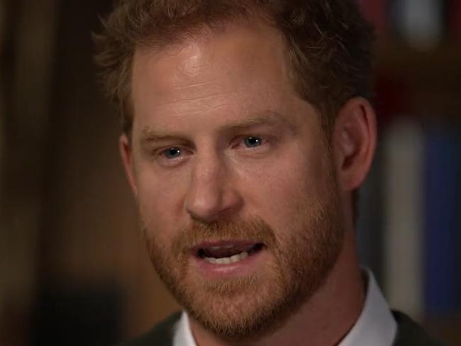 Prince Harry interview with Anderson Cooper on 60 Minutes. Picture: CBS