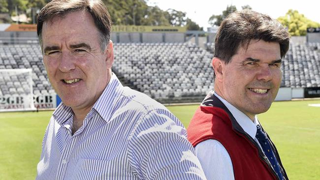 Gosford Mayor Lawrie McKinna and Wyong Mayor Doug Eaton.