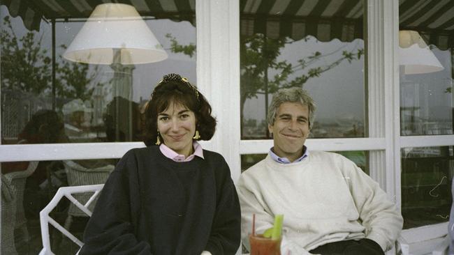 Former British socialite Ghislaine Maxwell and the late US financier Jeffrey Epstein. Picture: US District Court for the Southern District of New York / AFP.