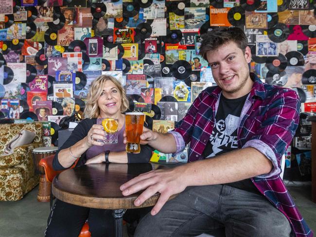 Lee Thackrah and Cameron Ekins in the fabulously funky new Lum Bar in Parkdale. Picture: Valeriu Campan