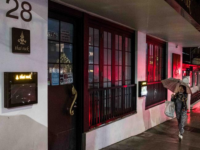 The Thai Rock restaurant at Potts Point in Sydney has been closed after an employee tested positive to COVID-19. Picture: Flavio Brancaleone