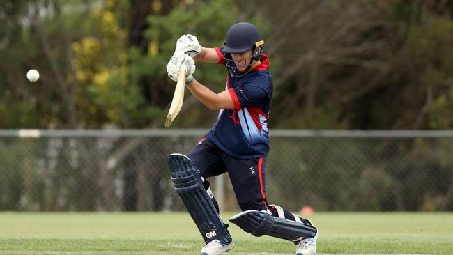 Ed Newman batting for Dandenong last season.