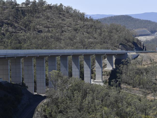 Toowoomba Second Range Crossing viaduct is seen during a media preview before opening, Friday, September 6, 2019.