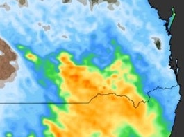 Rainfall over Queensland and New South Wales on Saturday. Picture: Weatherzone
