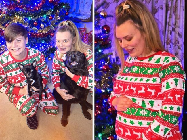 Trolled mum shares triplet pregnancy update. Picture: Instagram/@lozgetssleeved