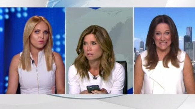 I første omgang Yoghurt fersken Nine News presenters feud over white outfits: Video is hilarious |  news.com.au — Australia's leading news site