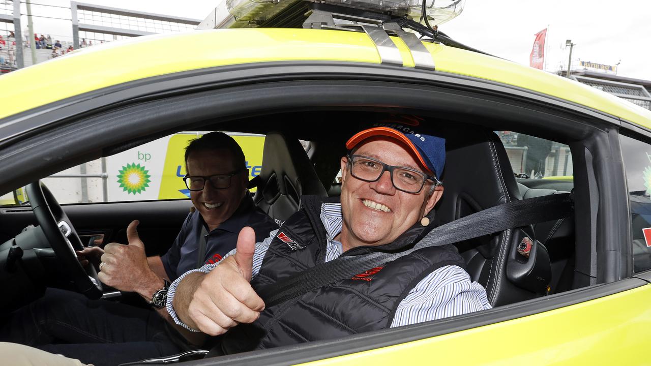 Prime Minister Scott Morrison visited Bathurst on Sunday, going for a lap at the Bathurst 1000. Picture: Tim Hunter.