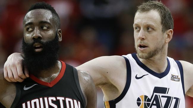 Joe Ingles and James Harden.