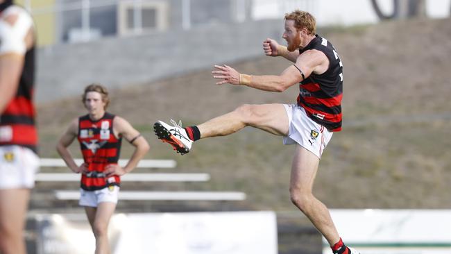 Andrew Phillips also joined Lauderdale this season and booted five goals in the win against Glenorchy. Picture: Nikki Davis-Jones