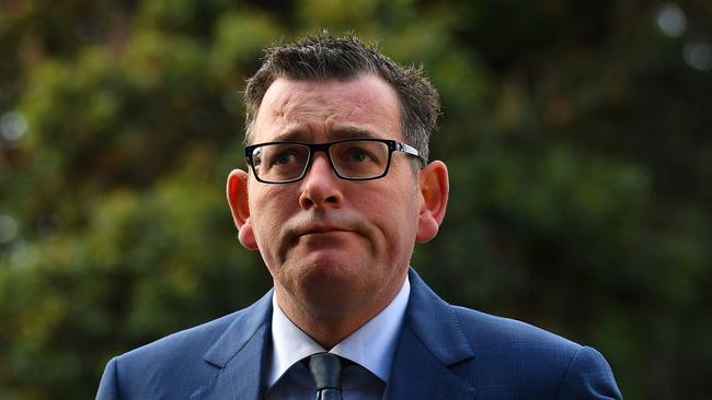 Victorian Premier Daniel Andrews fronts the media on Tuesday. Picture: AAP