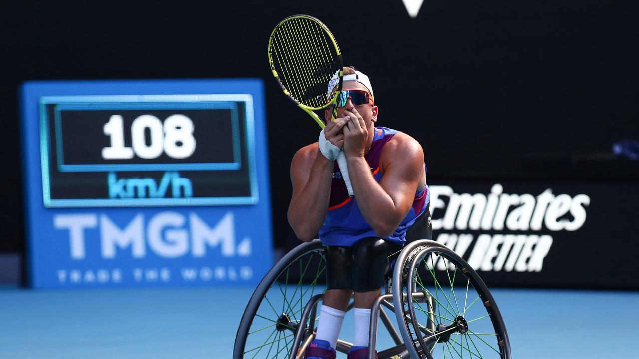 Australia's Dylan Alcott had one of those days. Photo by Aaron FRANCIS / AFP.