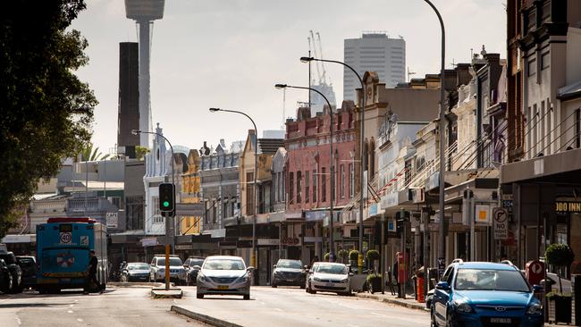 Oxford Street in Paddington where there is a plan to halve the number of traffic lanes to accommodate a new cycleway on Oxford St, between Paddington Gates and Taylor Square. Pics by Julian Andrews