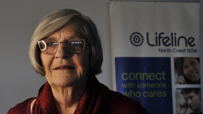 Madeline Parish was awarded an Order of Australia Medal for more than 20 years of service to Lifeline. The respected volunteer spent 18 years "on the phones" as a crisis support worker. Photo: Tim Jarrett