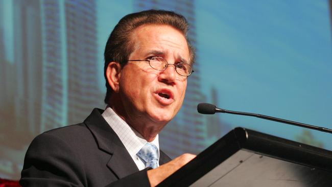 Jim Raptis at the launch of the second Hilton Tower.