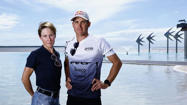 Professional triathletes Kylie Simpson and Braden Currie are ready to compete for the win in this weekend's Cairns Ironman Asia Pacific Championship race. Picture: Brendan Radke