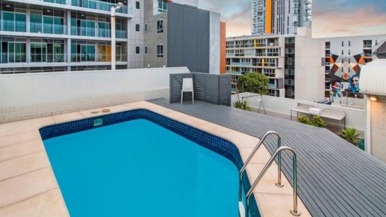 The rooftop pool overlooks the city. Picture: Realestate.com