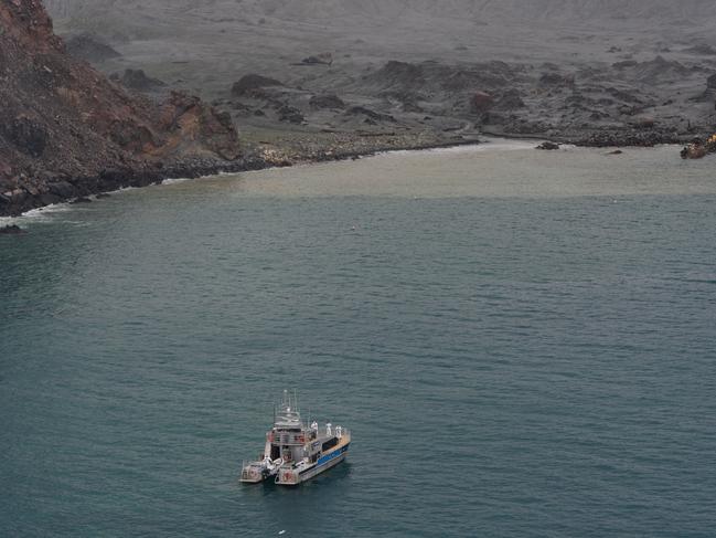 Police launch Deodar in the search area. Photo courtesy of NZDF.