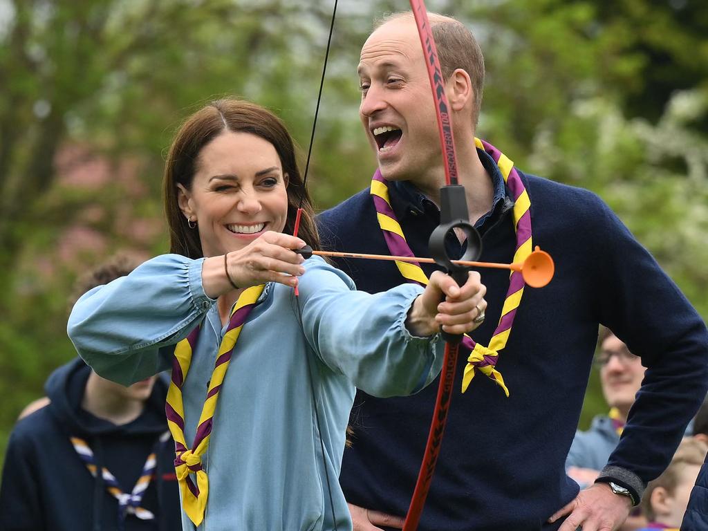 A royal expert has said Prince William, Prince of Wales (R), and Catherine, Princess of Wales, have “terrific” arguments. Picture: AFP