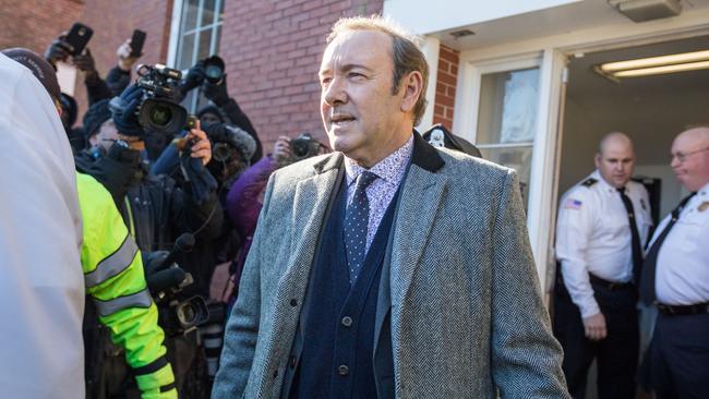 Kevin Spacey leaves Nantucket District Court after being arraigned on sexual assault charges in Massachusetts earlier this month. Picture: Scott Eisen/Getty Images