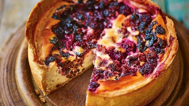 Jamie Oliver makes a great baked berry cheesecake.