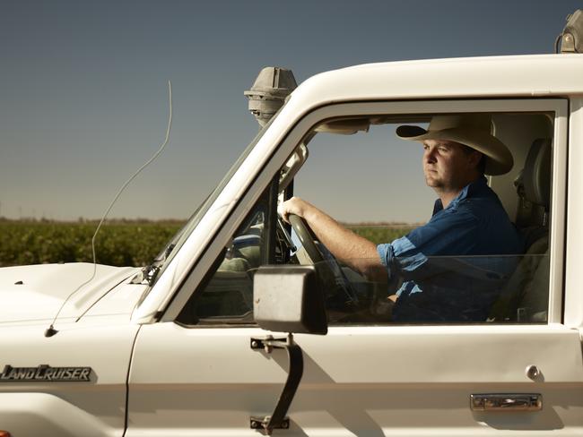 Boggabilla NSW farmer Sam Coulton. The Coultons run a large-scale mixed farming operation across a number of properties in Queensland and northern NSW, growing 5500ha of irrigated cotton and 7000-8000ha of cereal crops alongside 4000 Angus cattle.