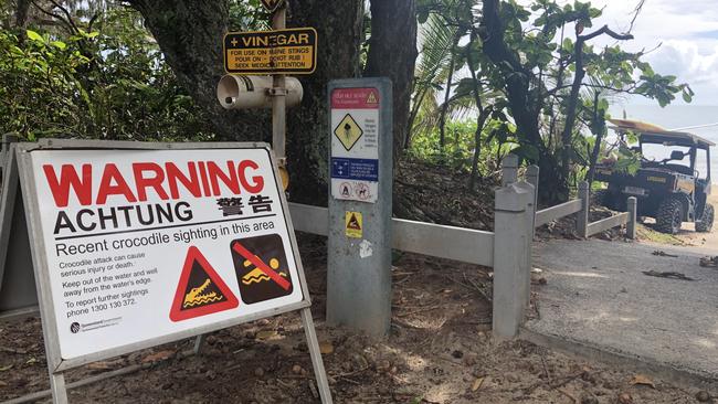 People are reminded to heed all warning signs as crocodiles can become more active after rain spurring females into nesting and breeding behaviour.